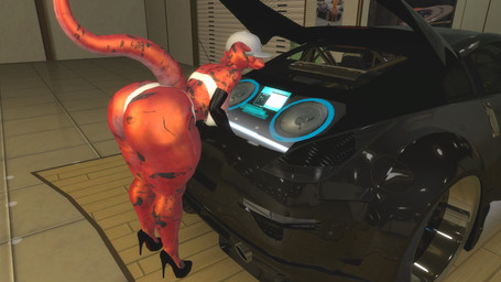 anthro armwear bent_over big_butt butt car clothing curvy_figure female footwear garage garage_door hat headgear headwear high_heels huge_butt inside markings mostly_nude panties presenting presenting_hindquarters raised_tail rear_view red_body red_skin shoes snake_hood solo subwoofer tail thick_thighs topwear tube_top underwear vehicle isazicfazbear reptile scalie snake 16:9 2020 3d_(artwork) digital_media_(artwork) hi_res widescreen