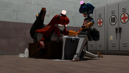 areola bodily_fluids bottle breasts bucket container cum cum_in_bucket cum_in_container duo female genital_fluids genitals machine male male/female metal milk milk_bottle milk_container nipples penile penis penis_milking smile smiley_face rynnova team_fortress_2 valve valve_corporation dell_spencer mimi_sentry humanoid robot robot_humanoid 16:9 3d_(artwork) digital_media_(artwork) hi_res widescreen