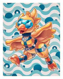 ambiguous_gender anthro beak blue_harness bondage_gear border collar collar_tag featureless_crotch feet harness infinity_symbol latex latex_body null open_beak open_mouth open_smile orange_beak orange_talons screen screen_eyes screen_face smile solo symbol talons toes tuft visor white_border wings yellow_body mintychipart final_fantasy square_enix avian chocobo 2025 digital_drawing_(artwork) digital_media_(artwork) hi_res krita_(artwork) portrait