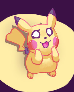 black_nose cheek_spots eyelashes female open_mouth open_smile pupils red_cheeks shadow simple_background smile solo standing tail tongue white_pupils yellow_body yellow_tail flavia-elric nintendo pokemon flavia_(flavia-elric) generation_1_pokemon pikachu pokemon_(species) 2015 4:5 digital_media_(artwork) hi_res