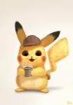 ambiguous_gender beverage clothing coffee feral fur hat headgear headwear holding_beverage holding_object simple_background solo white_background yellow_body yellow_fur uno_yuuji nintendo pokemon detective_pikachu generation_1_pokemon mammal pikachu pokemon_(species) rodent hi_res