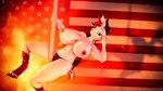 alternate_hairstyle alternative_fashion american_flag anthro areola big_breasts blue_eyes breasts carbine clothed clothing cutie_mark dancing female fire flag gesture grin hair hooves horn looking_at_viewer nipples panties partially_clothed pole pole_dancing punk revamped_anthros salute smile solo stripper_pole thick_thighs topless topless_anthro topless_female underwear unguligrade unguligrade_footwear united_states_of_america weapon_on_back silkworm205 friendship_is_magic hasbro my_little_pony mythology raripunk rarity_(mlp) equid equine mammal mythological_creature mythological_equine unicorn 16:9 3d_(artwork) 4k absurd_res digital_media_(artwork) hi_res source_filmmaker_(artwork) widescreen