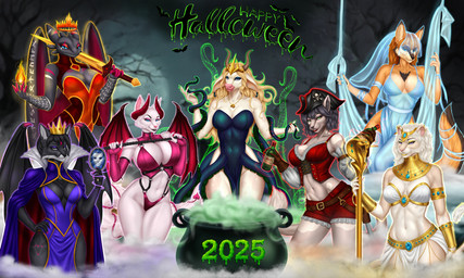 anthro bodice bottomwear bustier cape cauldron clothing corset costume crossgender crown daisy_dukes denim denim_bottomwear denim_clothing denim_shorts dress female fire fog group headgear holidays hotpants knight lingerie lingerie_on_feral melee_weapon panties pharaoh pirate pirate_hat pirate_outfit queen royalty shorts staff swing sword tentacles topwear underwear warrior weapon lisekaarts dreamworks european_mythology halloween how_to_train_your_dragon mythology anbessa bessie_joan dolce_vita errin_(reefwalker) kelsie_cain lana solum_(alexpa17) bovid bovine canid canine canis cattle domestic_cat dragon felid feline felis fox fury_(httyd) ghost jackal lion mammal mythological_creature mythological_scalie night_fury pantherine scalie sea_witch spirit succubus western_dragon hi_res herm_(lore)