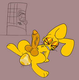 anal_oviposition anus balls big_penis egg feral genitals male nude oviposition penis solo crazymazies mario_bros nintendo mario mips lagomorph leporid mammal rabbit absurd_res hi_res
