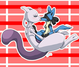 anthro anthro_on_anthro biped black_body black_fur black_paws blue_body blue_ears blue_fur blue_tail chest_spike cuddling digitigrade duo eyes_closed french_kissing fur gloves_(marking) grey_body grey_skin grey_spikes hand_spike heart_symbol kissing licking long_tail male male/male markings multicolored_body multicolored_fur nude outline pattern_background paws purple_tail side_view simple_background slim snout spikes spikes_(anatomy) tail tongue tongue_out white_outline year yellow_body yellow_fur pandadox nintendo pokemon canid canine felid generation_1_pokemon generation_4_pokemon legendary_pokemon lucario mammal mewtwo pokemon_(species) 2008 digital_media_(artwork) signature