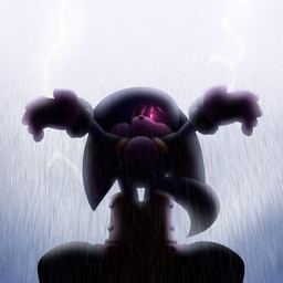 anthro bangs big_ears boots clothing cybernetics elemental_manipulation floppy_ears footwear gloves glowing glowing_eyes handwear looking_at_viewer machine male one_eye_obstructed purple_eyes raining shoes solo water water_manipulation wet hyoumaru idw_publishing sega sonic_the_hedgehog_(comics) sonic_the_hedgehog_(idw) sonic_the_hedgehog_(series) kitsunami_the_fennec canid canine canis cyborg domestic_dog fennec_fox fox hybrid mammal true_fox 1:1 hi_res