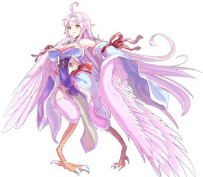 armwear avian_feet big_breasts breasts clothed clothed_female clothing crown detached_sleeves ear_piercing ear_ring feathers female headgear humanoid_pointy_ears light_body light_skin piercing pointy_ears ring_piercing simple_background solo tiara white_background wings jade_hpy european_mythology greek_mythology mythology avian harpy mythological_avian mythological_creature absurd_res hi_res