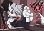 3_toes absurd_res anthro canid canid_demon canine clothed clothing dazidentevil demon feet female foot_focus hellhound helluva_boss hi_res loona_(helluva_boss) mammal mythological_canine mythological_creature mythology paws soles solo toes