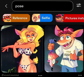 anthro bikini blonde_hair bottomwear breasts clothing duo eyebrows female fur gesture green_eyes hair hand_gesture holding_fish male navel open_mouth orange_body orange_fur pants sharp_teeth shirt side-tie_bikini string_bikini swimwear tan_body tan_fur teeth text thumbs_up topwear two-piece_swimsuit anadrawzone activision crash_bandicoot_(series) crash_bandicoot tawna_bandicoot bandicoot mammal marsupial 2025 english_text hi_res