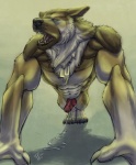 abs all_fours animal_genitalia animal_penis anthro athletic balls biceps bodily_fluids canine_genitalia canine_penis chest_tuft cum cum_on_ground cumshot dog_tags ejaculation erection exercise eyes_closed fangs fur genital_fluids genitals hands-free hybrid_genitalia hybrid_penis knot male muscular muscular_anthro nude open_mouth orgasm pecs penis presenting push-up red_penis solo teeth tongue tuft rrowdybeast kanic canid canine canis domestic_dog german_shepherd herding_dog mammal pastoral_dog