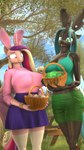 anthro anthrofied big_breasts blep bottomwear breasts clothing duo easter_egg egg fake_ears fake_rabbit_ears female holidays horn implied_oviposition outside skirt tongue tongue_out wings donglysfm easter friendship_is_magic hasbro my_little_pony mythology princess_cadance_(mlp) queen_chrysalis_(mlp) arthropod changeling equid equine mammal mythological_creature mythological_equine winged_unicorn 3d_(artwork) 4k 9:16 absurd_res digital_media_(artwork) hi_res source_filmmaker_(artwork)