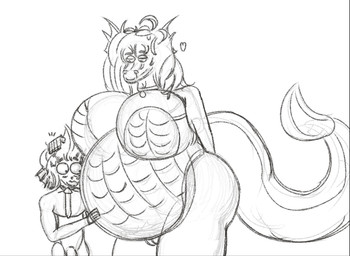 accessory anthro big_breasts breasts clothing duo female fin hand_on_belly heart_symbol huge_breasts inbreeding male male/female necktie pregnant pregnant_anthro pregnant_female swimwear tail xbgear aquatic fish guide_lines sketch incest_(lore) mother_(lore) mother_and_child_(lore) mother_and_son_(lore) parent_(lore) parent_and_child_(lore) parent_and_son_(lore) son_(lore)