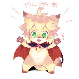 anthro blonde_hair green_eyes hair kemono nude open_mouth short_hair simple_background solo white_background cotora canid canine fox mammal vampire 1:1