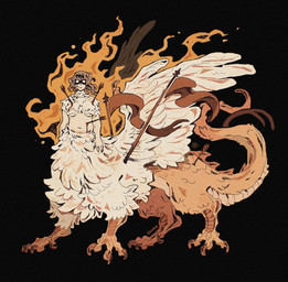 arrow_(weapon) arrow_in_back bangs black_background blood blood_from_wound bodily_fluids breasts claws empty_eyes feathered_wings feathers female fire hair medium_breasts medium_hair open_mouth ranged_weapon simple_background solo spread_wings tail tan_hair weapon wings wounded monstersovka delicious_in_dungeon mythology falin_touden dragon dragon_taur feathered_dragon feathered_dragon_taur feathered_scalie mythological_creature mythological_scalie scalie taur digital_media_(artwork) hi_res