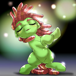 blush dreadlocks female feral hair red_hair smile solo behind-space friendship_is_magic hasbro my_little_pony tree_hugger_(mlp) earth_pony equid equine horse mammal pony 1:1 2015
