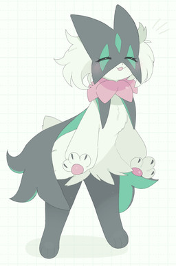 3_fingers 3_toes :3 anthro bar_emanata biped blush breasts chest_tuft claws emanata eyelashes eyes_closed featureless_crotch feet female female_anthro finger_claws fingers fluffy fluffy_chest frill_(anatomy) front_view fur green_body green_fur green_tail happy head_tuft multicolored_body multicolored_fur neck_frill nude open_:3 open_mouth pawpads paws pink_pawpads scut_tail short_tail simple_background small_breasts solo standing tail toes tuft two_tone_body two_tone_fur white_background tatososu nintendo pokemon felid feline generation_9_pokemon mammal meowscarada pokemon_(species) 2023 cel_shading colored digital_media_(artwork) full-length_portrait hi_res portrait shaded