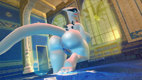 anthro anus breasts butt feet female genitals looking_at_viewer nipples nude palm_tree plant pokemorph poolside raised_tail side_boob smile solo tail tongue tree vulva water window dododragon56 nintendo pokemon fan_character yugia_(evov1) yuki_(evov1) generation_2_pokemon legendary_pokemon lugia pokemon_(species) reptile scalie 16:9 3d_(artwork) 4k absurd_res digital_media_(artwork) hi_res source_filmmaker_(artwork) widescreen