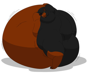 belly big_belly bloated fur hyper hyper_inflation inflation male obese obese_male overweight overweight_male simple_background solo white_background hectorthewolf disney oliver_and_company roscoe_(disney) canid canine canis domestic_dog mammal absurd_res digital_media_(artwork) hi_res source_request