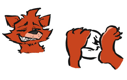 disembodied_foot duo feet foot_fetish foot_on_face looking_at_another looking_at_partner looking_pleasured male male/male gaygoat five_nights_at_freddy's scottgames foxy_(fnaf) canid canine fox mammal 2d_animation animated animated_gif frame_by_frame hi_res short_playtime