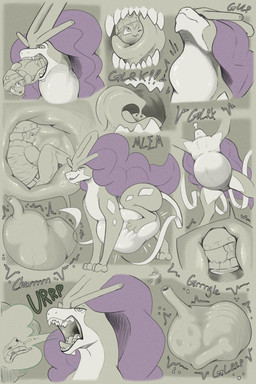 abdominal_bulge bodily_fluids bone bone_imprints bones_in_stomach burp_cloud burping burping_up_clothing burping_up_object digestion digestion_noises fangs feral feral_pred human_prey internal internal_oral leg_on_belly long_tongue neck_bulge oral_vore organs quadruped rib_cage rumbling_stomach size_difference skull skull_imprint stomach stomach_acid swallowing swallowing_sound_effect teeth tongue tongue_around_head trainer vore arkailart nintendo pokemon generation_2_pokemon human legendary_pokemon mammal pokemon_(species) suicune 2:3 absurd_res comic hi_res