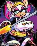 anthro breasts cutlass female holding_object holding_weapon logo melee_weapon pirate solo sword weapon th3gadfly netflix sega sonic_prime sonic_the_hedgehog_(series) batten_rouge rouge_the_bat bat mammal 2022 artist_logo artist_name digital_media_(artwork) hi_res pixel_(artwork) portrait three-quarter_portrait