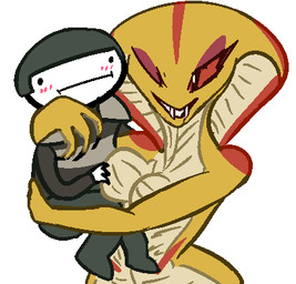 anthro apode armor breasts duo fangs female hug legless non-mammal_breasts nude red_body red_scales red_sclera scales serpentine simple_background snake_hood teeth white_background white_body white_scales white_skin wide_hips yellow_body yellow_scales jam_(artist) x-com draconcopode human mammal naga reptile scalie snake viper_(x-com) aliasing binary_drawing digital_drawing_(artwork) digital_media_(artwork) low_res