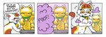 3_panel_comic :3 after_transformation angry anthro areola bell bell_collar blush breast_growth breasts collar demanding female feral feral_to_anthro growth holding_breast navel nude solo species_transformation surprise tail text transformation transformation_through_magic whiskers yellow_eyes popstick maneki-neko animate_inanimate domestic_cat felid feline felis mammal 2024 absurd_res colored comic digital_drawing_(artwork) digital_media_(artwork) english_text hi_res