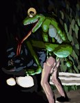 anthro duo male male/male moonringred amphibian frog human loveland_frog mammal absurd_res hi_res