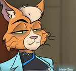 anthro female half-closed_eyes narrowed_eyes solo tired_eyes maxim_theos star_trek star_trek_lower_decks dr._t'ana felid feline mammal colored hi_res portrait