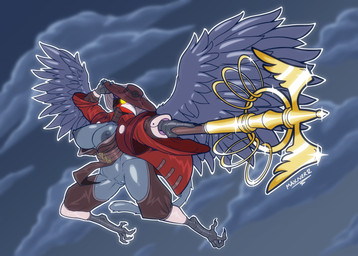 action_pose animal_mask anthro beak_mask breasts clothed clothing coat exposed_breasts feathered_wings feathers female female_anthro flying genitals gold_(metal) hat headgear headwear holding_object holding_staff mask nipples nude nude_anthro nude_female obscured_face plague_doctor pose skimpy skimpy_bottomwear skimpy_topwear solo spread_wings staff topwear vulva wings maxner12 avian absurd_res hi_res
