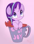 container cup female feral horn in_container in_cup solo mistydash friendship_is_magic hasbro my_little_pony mythology starlight_glimmer_(mlp) equid equine mammal mythological_creature mythological_equine unicorn 2016 absurd_res hi_res