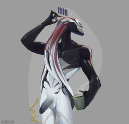 athletic athletic_male balls beverage coffee genitals glans male penis ring simple_background standing lewdpukeko aquatic cephalopod coleoid decapodiform mollusk absurd_res digital_drawing_(artwork) digital_media_(artwork) hi_res