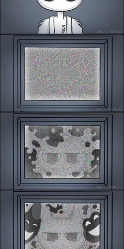 angry anthro crt_monitor electronics empty_eyes female glass laughing_at_another looking_at_hand looking_at_self male punch sad sitting static television upset wounded absolutedream glitch_productions the_amazing_digital_circus jax_(tadc) kaufmo_(tadc) ribbit_(tadc) lagomorph leporid mammal rabbit absurd_res comic hi_res long_image tall_image