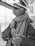 anthro bus_stop clothing coat coffee_cup container cup male scarf solo topwear terry_grimm starpaw_(breadyslab) domestic_cat felid feline felis mammal hi_res trans_(lore) trans_man_(lore)