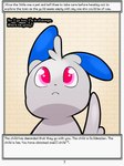 absurd_res anthro colored_eyes dialogue english_text first_person_view generation_3_pokemon generation_5_pokemon hi_res hybrid looking_at_viewer male minccino minun morgan_(rodent_powered) narration nintendo pokemon pokemon_(species) pokemon_mystery_dungeon rodent_powered_(softestpuffss) softestpuffss solo spike_chunsoft stone_wall text wall_(structure) young