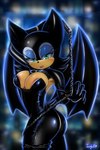 anthro big_breasts bodysuit breasts butt clothing female glistening glistening_bodysuit glistening_clothing glistening_skinsuit latex latex_bodysuit latex_clothing latex_skinsuit looking_at_viewer skinsuit solo tight_clothing whip lucyfairypink sega sonic_the_hedgehog_(series) catwoman rouge_the_bat bat mammal absurd_res hi_res