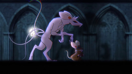 anthro biped clothed clothing detailed_background group hat headgear headwear size_difference walking white_body parker_simmons insane:_mouse_mansion mammal mouse murid murine rodent 16:9 2026 2d_animation animated hi_res short_playtime sound video widescreen