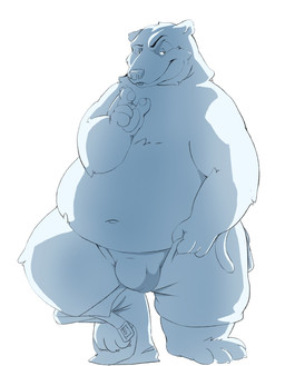 anthro balls_outline belly bottomwear bulge clothing detailed_bulge genital_outline humanoid_hands kemono male navel overweight overweight_male pants penis_outline simple_background solo underwear white_background 0ottotto0 bear mammal polar_bear ursine 2015 hi_res