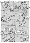 anthro duo erection extreme_size_difference feral genital_focus genitals growling larger_feral male male/male penis penis_focus profanity size_difference smaller_anthro speech_bubble text ahastar_(artist) diablo_the_rex european_mythology mythology ahastar bolt_(diablo_the_rex) deinonychus dinosaur dragon dromaeosaurid mythological_creature mythological_scalie prehistoric_species reptile scalie theropod western_dragon 2013 artist_collaboration comic english_text greyscale hi_res monochrome