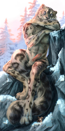 4_toes abs ambiguous_gender animal_genitalia animal_penis anthro athletic athletic_anthro athletic_male balls biped black_pawpads black_spots blue_eyes blurred_background brown_body brown_fur day depth_of_field digitigrade duo erection feet feline_genitalia feline_penis feral fingers forearm_muscles forest fur genitals grey_body grey_fur hand_on_own_shoulder hand_on_shoulder head_on_arm inner_ear_fluff long_tail looking_at_viewer male multicolored_body multicolored_fur navel nude open_mouth outside pawpads paws pecs penile_spines penis pink_nose pink_penis plant retractable_claws rock sitting smile snout snow solo_focus spots tail tan_body tan_fur toes tree tuft two_tone_body two_tone_fur whiskers steelsart felid mammal mouse murid murine pantherine rodent snow_leopard 1:2 2025 absurd_res hi_res painting_(artwork) shaded