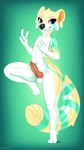 anthro balls femboy genitals knot male simple_background solo tolder kiyoshi_(frostyhusky) ailurid mammal red_panda 9:16 hi_res