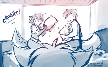 16:10 2018 anthro basitin bed canine clothed clothing dialogue duo_focus english_text feline female fur group hi_res holding_object humor hybrid kathrin_(twokinds) keidran kneeling looking_aside madelyn_adelaide male mammal midriff monochrome on_bed pillow pillow_fight sketch spots spotted_fur sweat text tom_fischbach twokinds webcomic wolf yelling zen_(twokinds)
Rating: Safe
Score: 10
User: Iago1
Date: July 20, 2018 16:10 2018 anthro basitin bed canine clothed clothing dialogue duo_focus english_text feline female fur group hi_res holding_object humor hybrid kathrin_(twokinds) keidran kneeling looking_aside madelyn_adelaide male mammal midriff monochrome on_bed pillow pillow_fight sketch spots spotted_fur sweat text tom_fischbach twokinds webcomic wolf yelling zen_(twokinds)
Rating: Safe
Score: 10
User: Iago1
Date: July 20, 2018