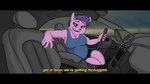 anthro black_bars car curvy_female curvy_figure dialogue female hair inside_car inside_vehicle pink_body purple_hair slightly_chubby solo vehicle wide_hips kersync tenta_(tentabat) bat mammal 16:9 4k absurd_res hi_res letterbox widescreen