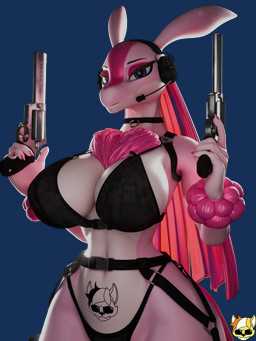 akimbo anthro belly_tattoo bikini clothing electronics female gun handgun looking_at_viewer microphone ranged_weapon revolver solo swimwear tattoo two-piece_swimsuit weapon haolde mayosplash_(modeler) palworld pocketpair lovander_(mayosplash) lovander pal_(species) 3:4 3d_(artwork) absurd_res alpha_channel blender_(artwork) blender_cycles_(artwork) digital_media_(artwork) hi_res