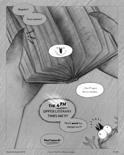 3_fingers ambiguous_gender anthro beak bold_text book border bulging_eyes dialogue duo fingers screaming sound_effects speech_bubble text sharkinthepark all_mighty_lord_(sharkinthepark) avian bat bird mammal owl 2026 4:5 absurd_res comic english_text greyscale hi_res monochrome
