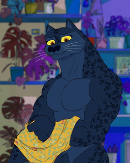 anthro breasts clothed clothing female fur looking_at_viewer markings melanistic muscular muscular_anthro muscular_female nude solo spots tail anonymous_artist goat_(movie) sony_corporation sony_pictures jett_fillmore felid leopard mammal pantherine 4:5 digital_media_(artwork) hi_res