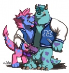 2013 animal_genitalia blush canine canine_penis cible cum cum_in_hand cum_on_feet cum_on_ground cumshot erection faux_hawk gay green_eyes hair handjob horn knot male mammal mohawk monster monsters_university orgasm original_character penis piercing pink_hair ridges spade_tail sulley
Rating: Explicit
Score: 6
User: Silkywere
Date: September 03, 2013