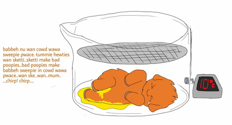 >_< abuse ambiguous_feral ambiguous_gender animal_abuse baby_talk bodily_fluids container dialogue eyes_closed feral fur genital_fluids glass glass_container hooves lying monotone_body monotone_fur on_side orange_body orange_fur orange_text solo tears text torture trapped urine young young_ambiguous young_feral carpdime fluffy_pony fluffy_pony_(species) mammal english_text