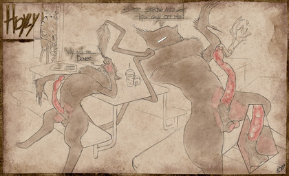 5_fingers 5_toes ambiguous_gender animal_genitalia animal_penis anthro anthro_penetrating anus aroused balls big_anus big_tail black_balls black_body black_claws black_fur black_hands black_sheath black_tail bodily_fluids claws crooked_tail cum cum_strand cumshot dialogue digitigrade duo ejaculation erection fangs feet fellatio finger_claws fingers forced fur furniture furry_tail genital_fluids genitals grey_tuft handjob inside invisible invisible_sex logo long_tail male male/ambiguous male_anthro male_penetrating monotone_anus monotone_balls monotone_body monotone_fur monotone_genitals monotone_penis monotone_tail nude oral pawpads paws penetration penile penile_penetration penis penis_grab pink_anus pink_hands pink_pawpads pink_paws pink_penis pink_tongue prehensile_tail sex sharp_teeth sheath simple_background sitting skinny small_balls small_sheath spiral_pupils spread_legs spreading table tail teeth text textured_background thin_penis three-quarter_view tight_balls toes tongue tuft tusks two_tone_hands white_eyes hdyly abiotic_factor mythology seraphix cryptid is-0091_(leyak) monster 2025 absurd_res character_request colored_sketch digital_drawing_(artwork) digital_media_(artwork) english_text hi_res monochrome signature sketch male_(lore)
