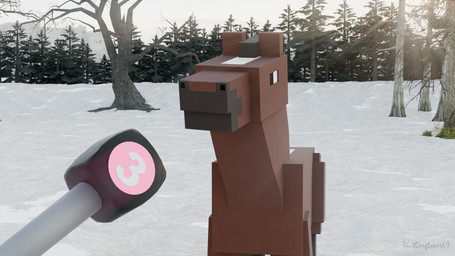 blocky blocky_body blocky_snout camera_view electronics estonian_deer_(meme) interview male microphone plant sky snow text tree thatderglover69 microsoft minecraft mojang xbox_game_studios equid equine horse horse_(minecraft) mammal 16:9 2025 3d_(artwork) 4k absurd_res digital_media_(artwork) english_text hi_res meme widescreen